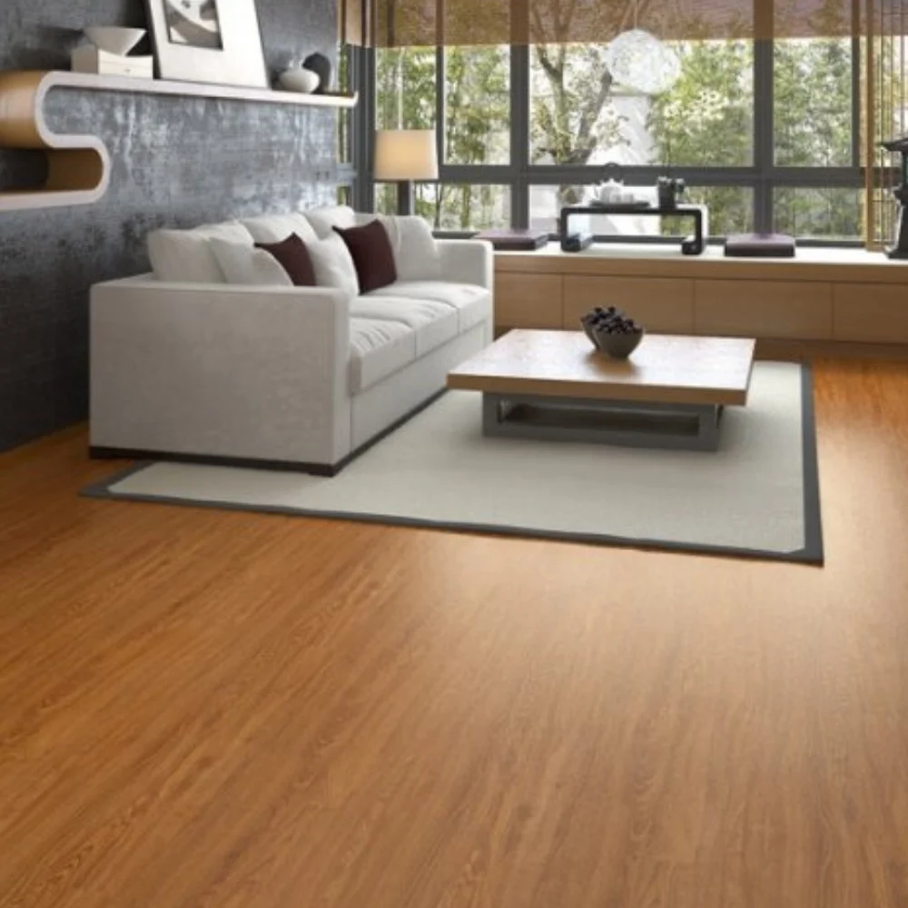 Durable PVC flooring with waterproof surface ideal for homes, offices, and commercial use.