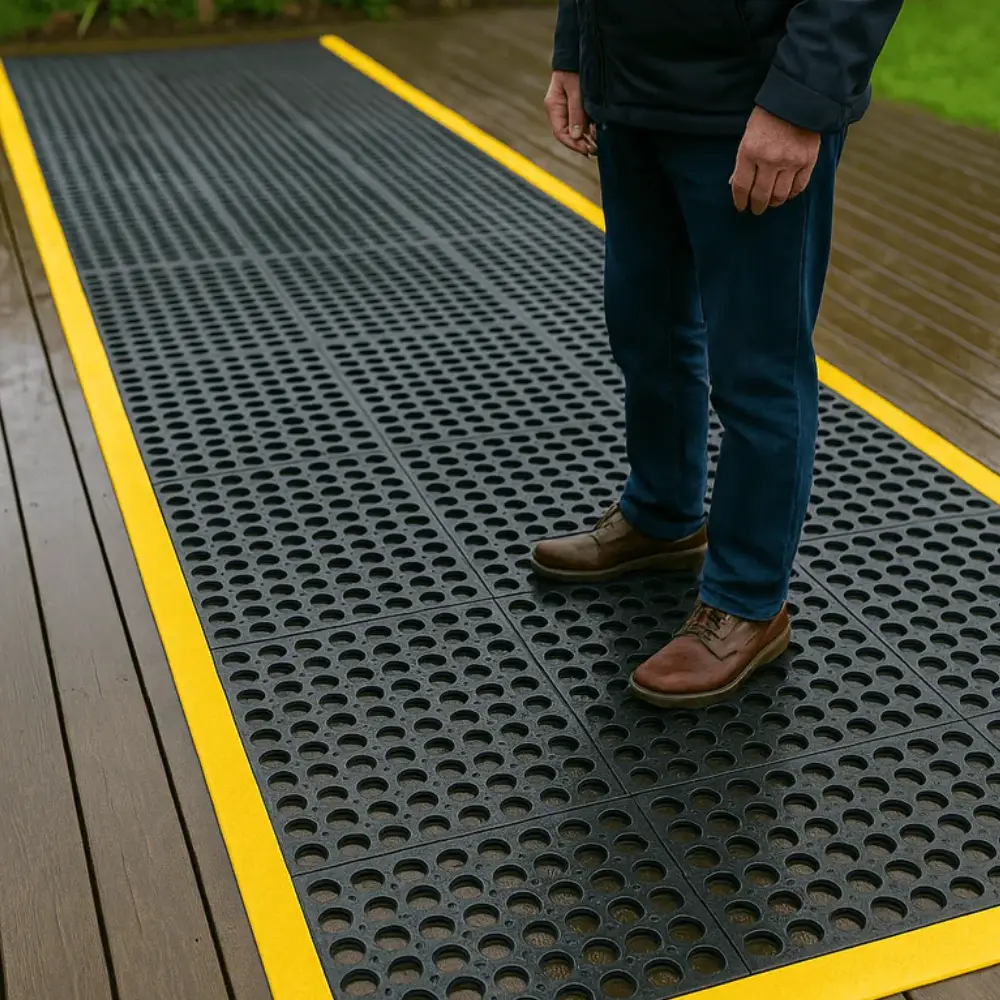 Durable non-slip Outdoor Rubber Mats for stylish all-weather patio and entryway safety