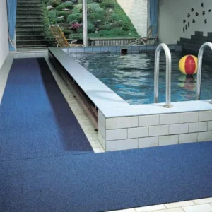 Successfully installed durable anti-slip mats in a home pool at Downtown Souk Al Bahar Villas