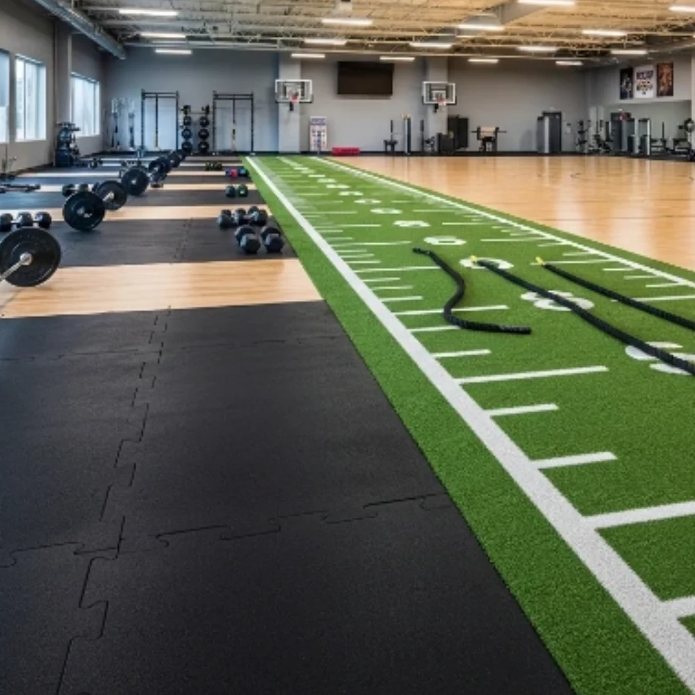 Anti-slip gym mats and gym truf mats Dubai perfect for safe training with high grip and stability support