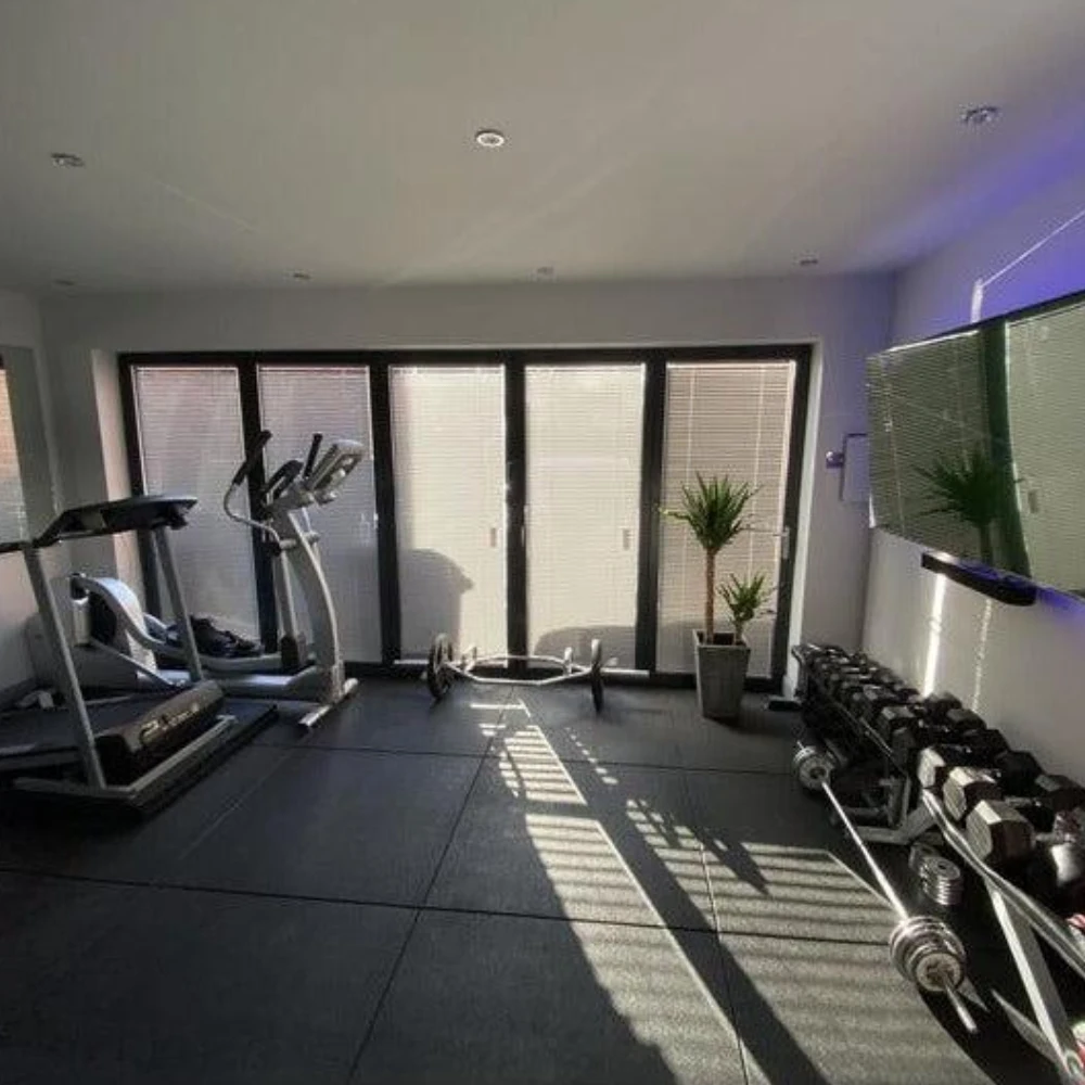Foam gym mats Dubai soft and comfortable flooring for yoga, pilates and light exercises.