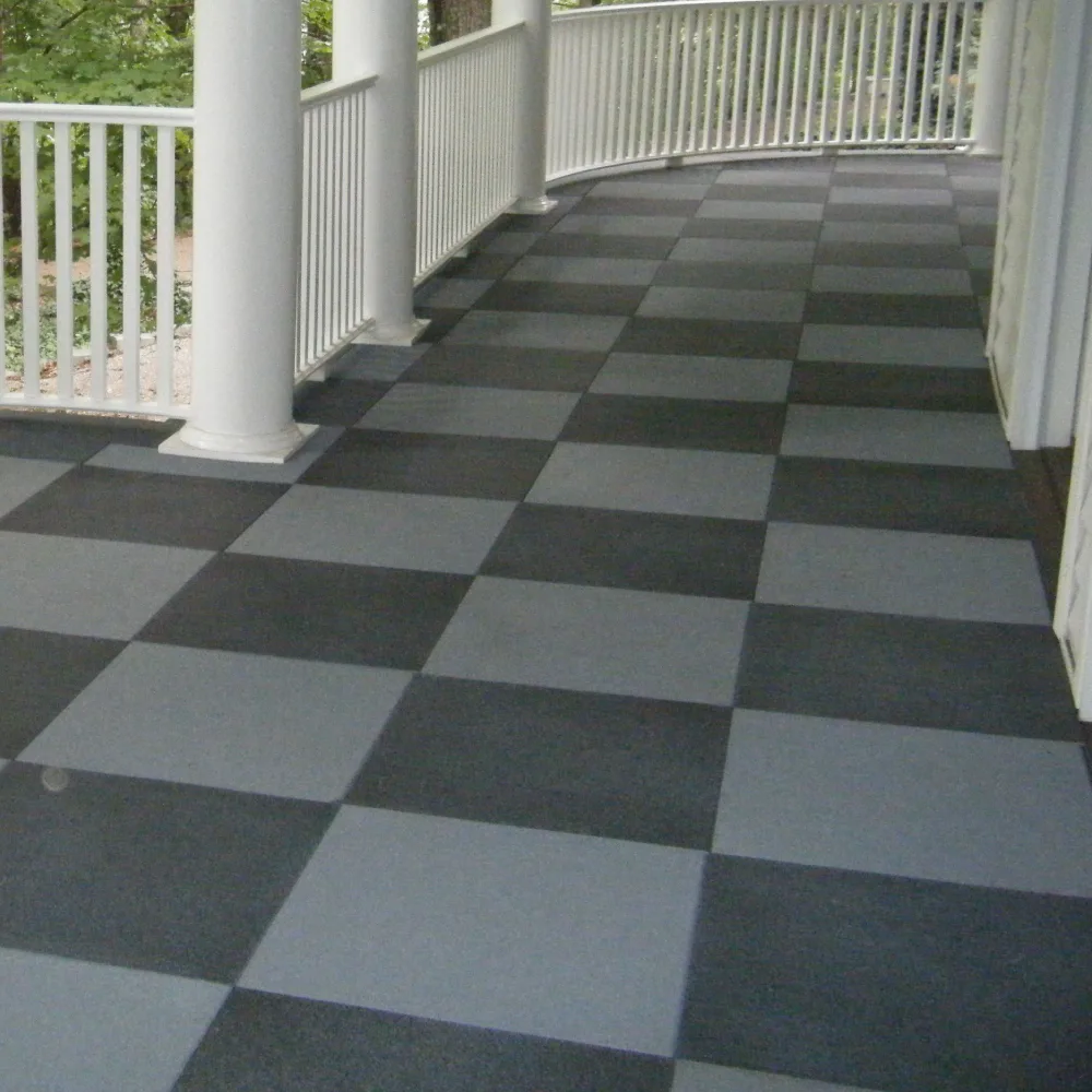 Interlocking rubber flooring tiles Dubai for outdoor balcony area