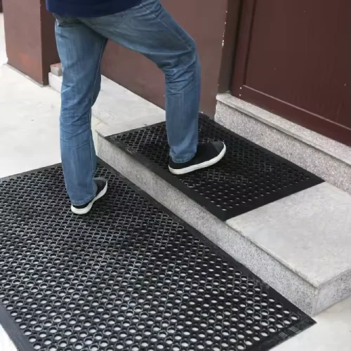 Anti-slip rubber mats safety with multi-pattern rubber sheets for safe indoor and outdoor use