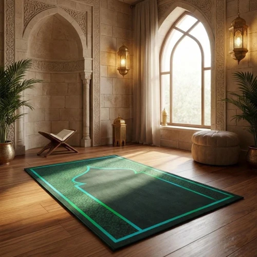 Luxury Custom Prayer Mats made with durable fabric and personalized embroidery for prayer spaces