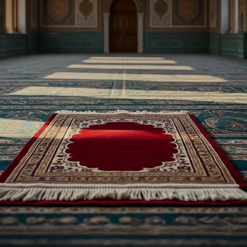 Prayer Mats Dubai supplied and installed with premium quality fabric for a peaceful prayer hall.