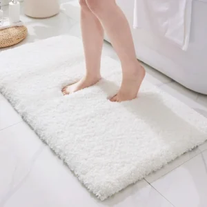 Off-White Bathroom Mats designed with plush texture for a luxurious underfoot feel