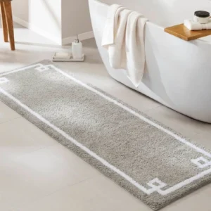 Runner Bath Mats designed for long bathroom spaces with soft and absorbent microfiber fabric.