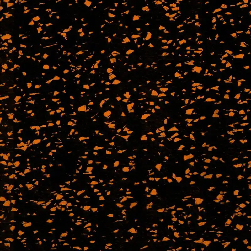 Black & Orange Flecks Gym Flooring
