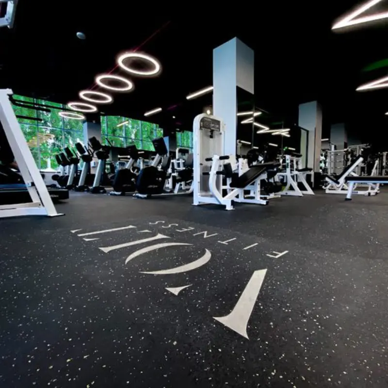 Buy Gym Rubber Flooring for gyms with shock absorption, anti-slip grip, and durable floor protection
